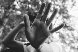 person holding it's head